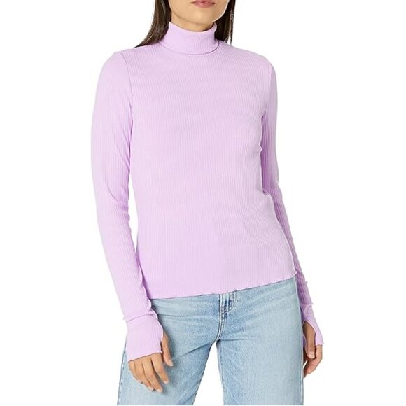 NWT Show Me Your Mumu Ribbed Turtleneck Sweater - Lilac/Lavender - Women Sz XS - Picture 1 of 11